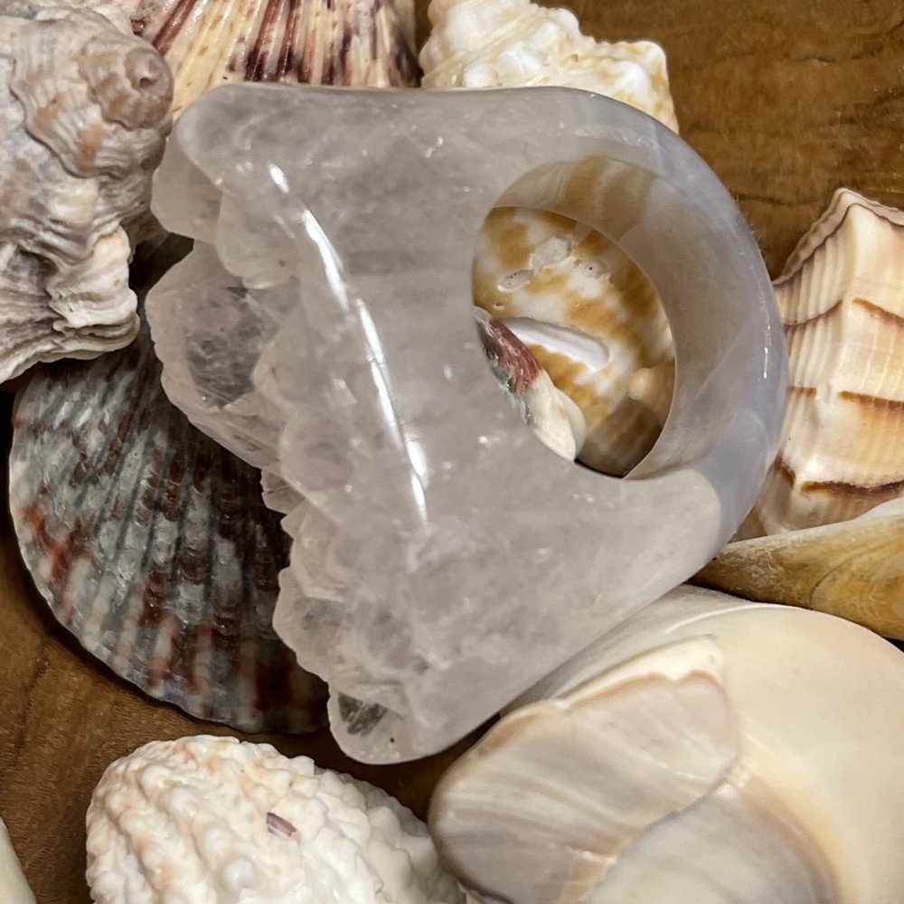 Natural White Clear Quartz Ring | Size 7.5 | NWT